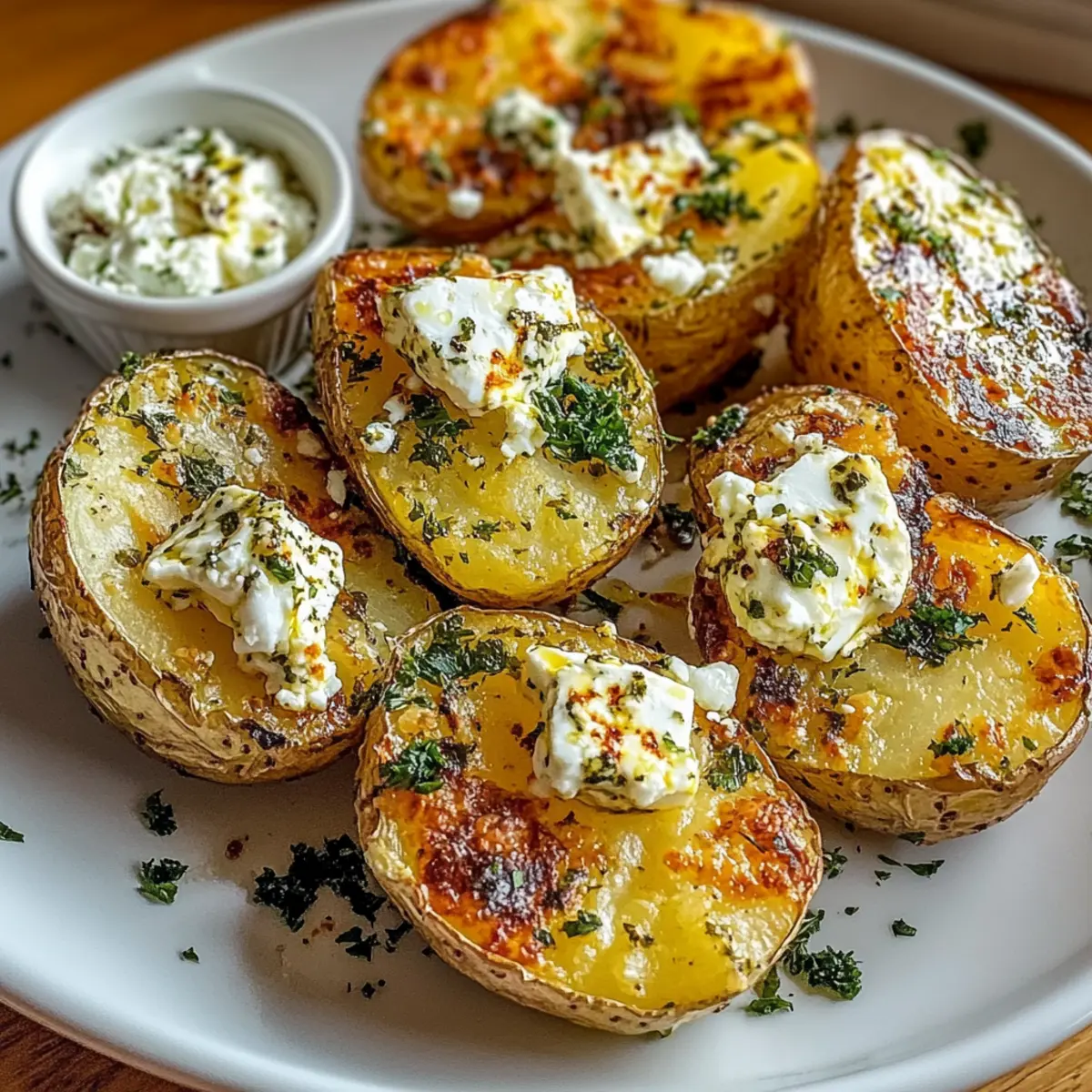 Baked Feta Potatoes: Crispy Comfort with a Mediterranean Twist