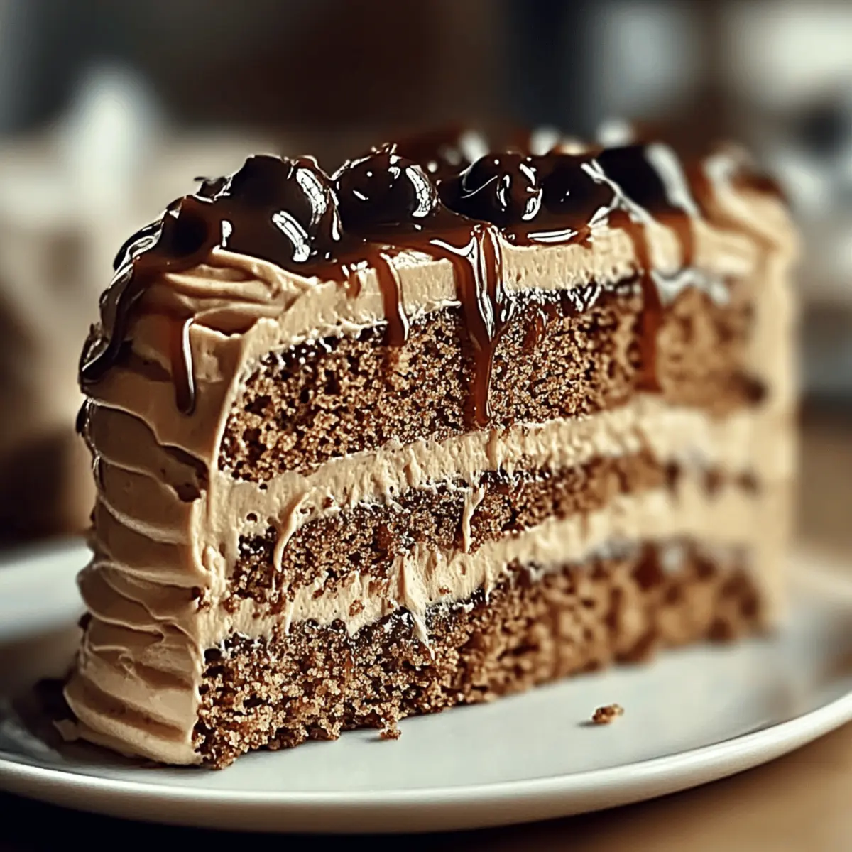 Indulge in Decadence with Caramel Coffee Buttercream Cake