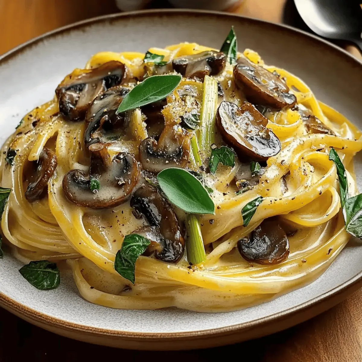 Creamy Caramelized Leek and Mushroom Gruyere Pasta Delight