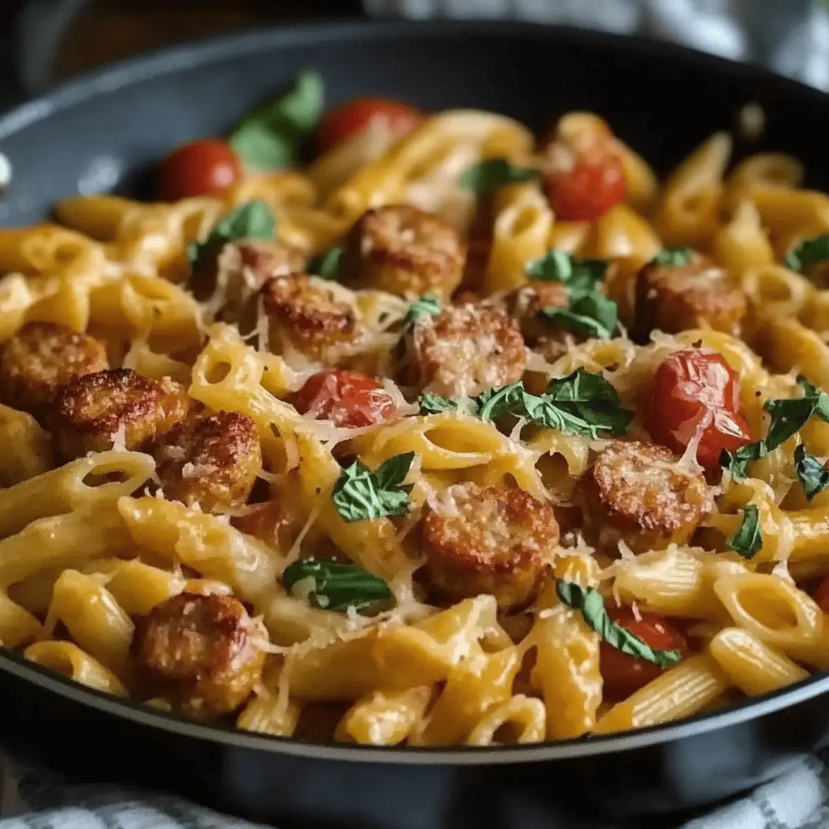 Savory Chicken Apple Sausage One Pan Pasta in 30 Minutes