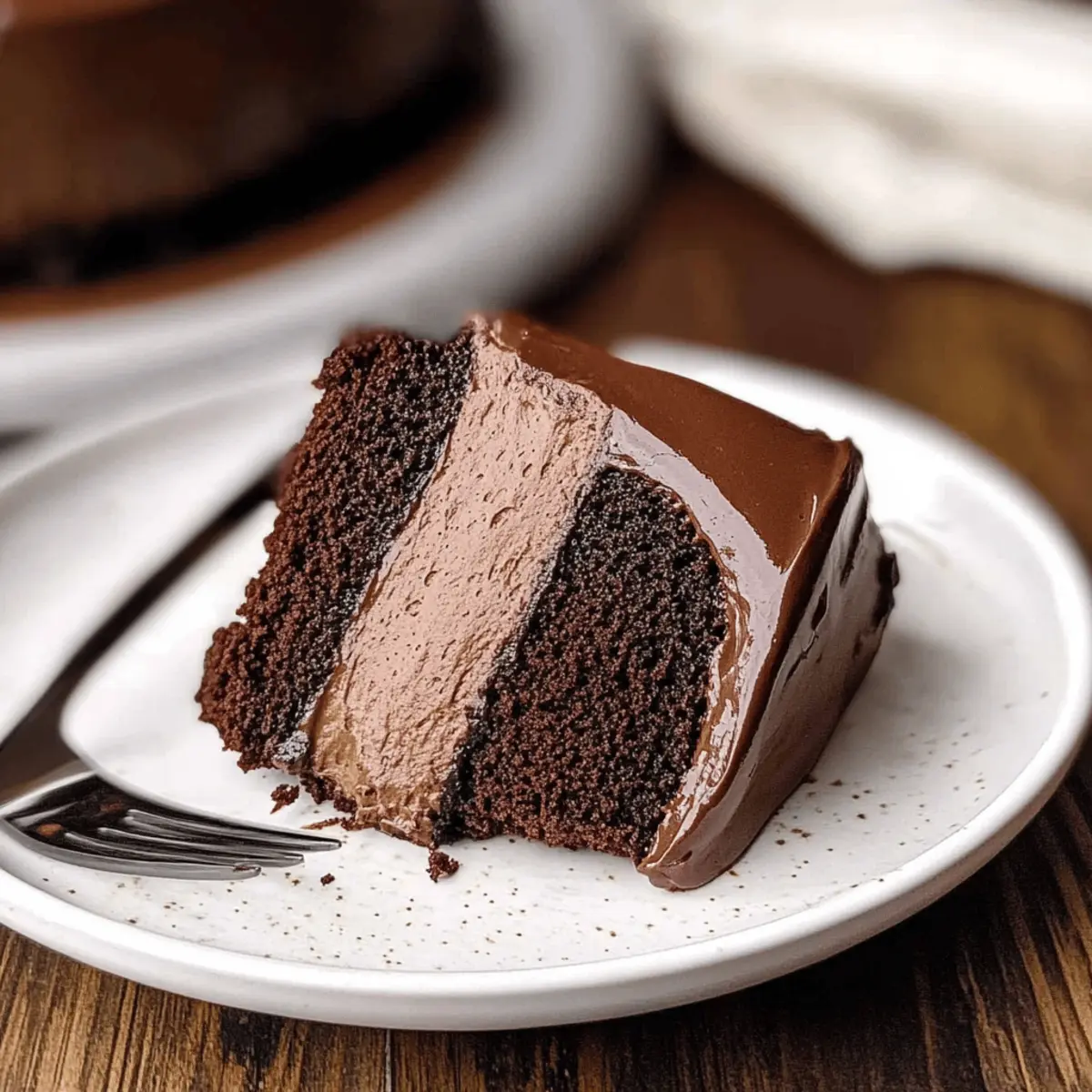 Indulge in Bliss with Our Dark Chocolate Mousse Cake