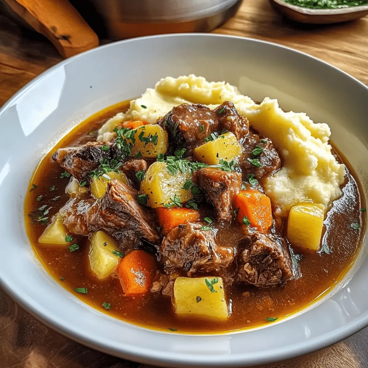 Warm Up with Cozy Irish Stew With Mashed Potatoes Delight