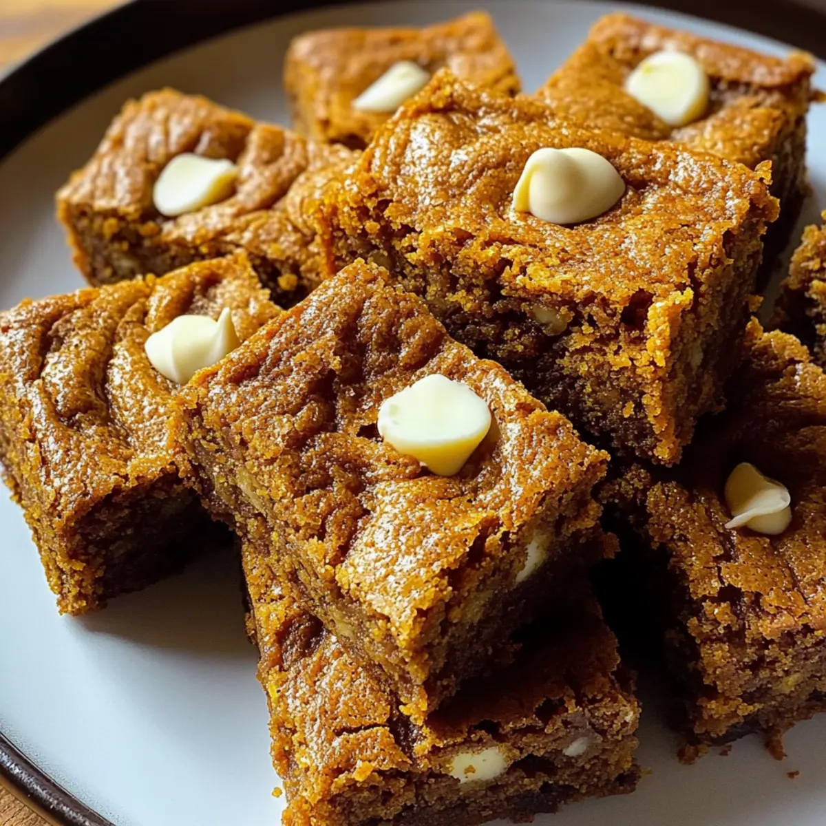 Heavenly Spiced Baked Pumpkin Blondies for Cozy Fall Days