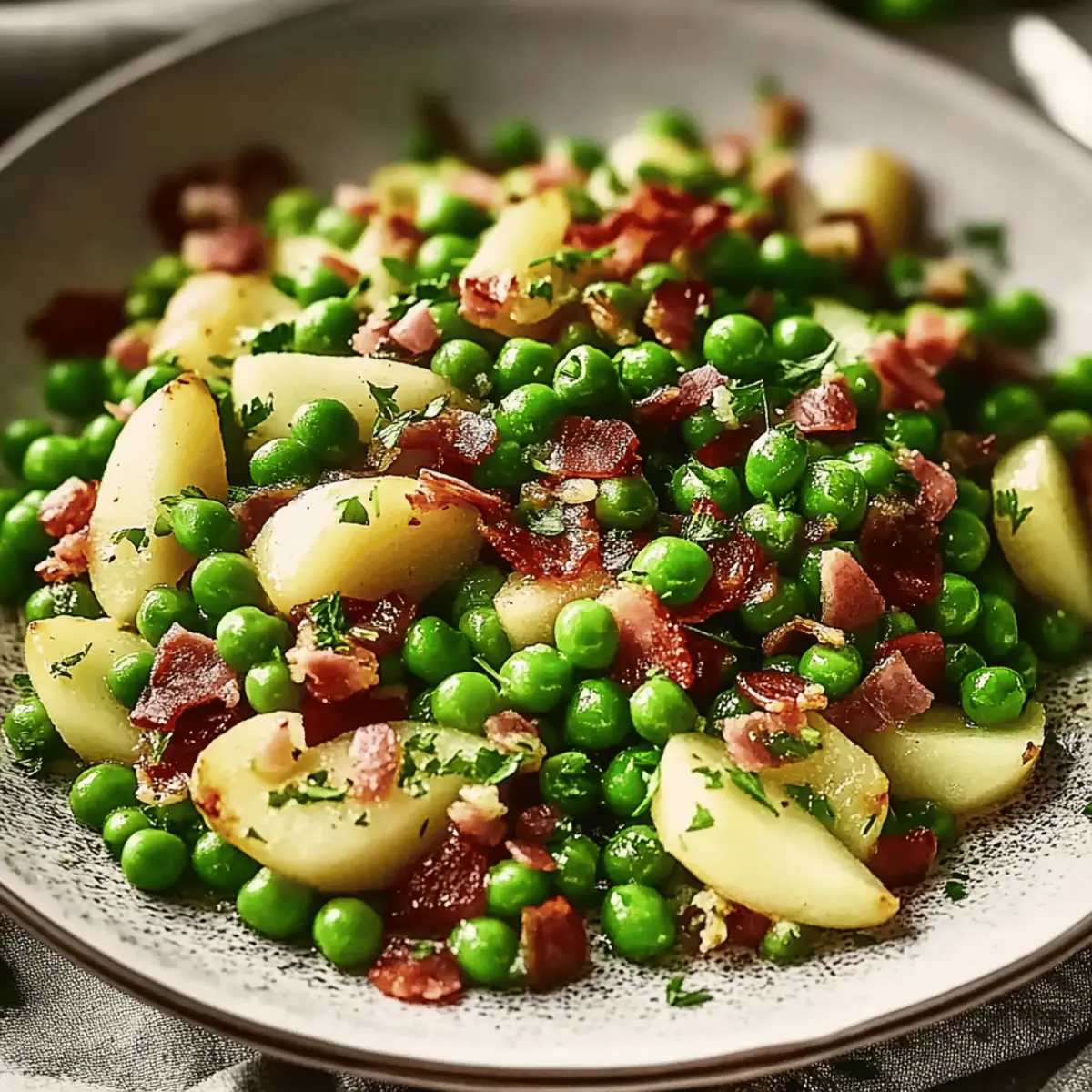 Thanksgiving Peas with Pear and Pancetta: A Festive Delight