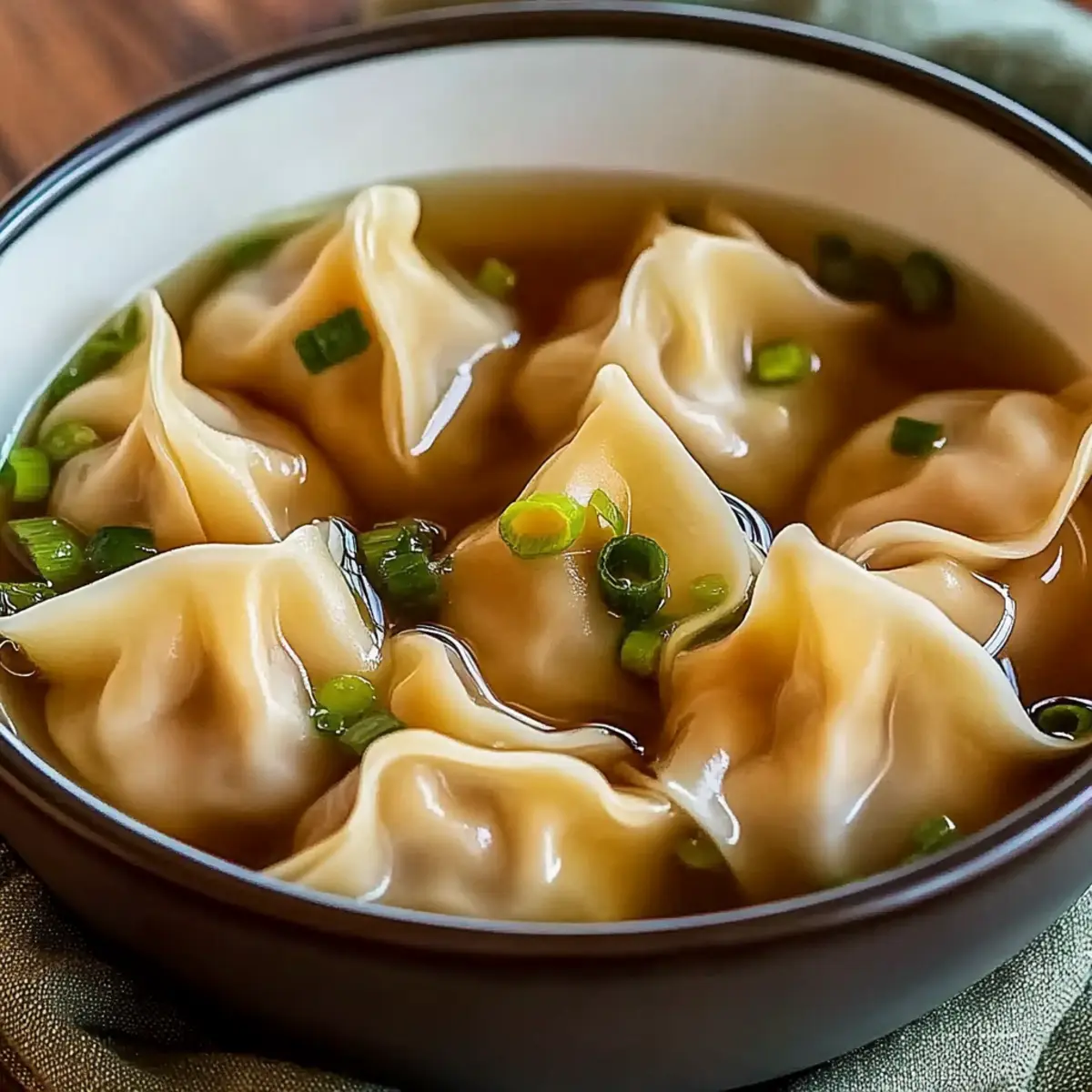 Comforting Homemade Wonton Soup for Cozy Nights
