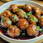 Sweet and Spicy Asian Turkey Meatballs: