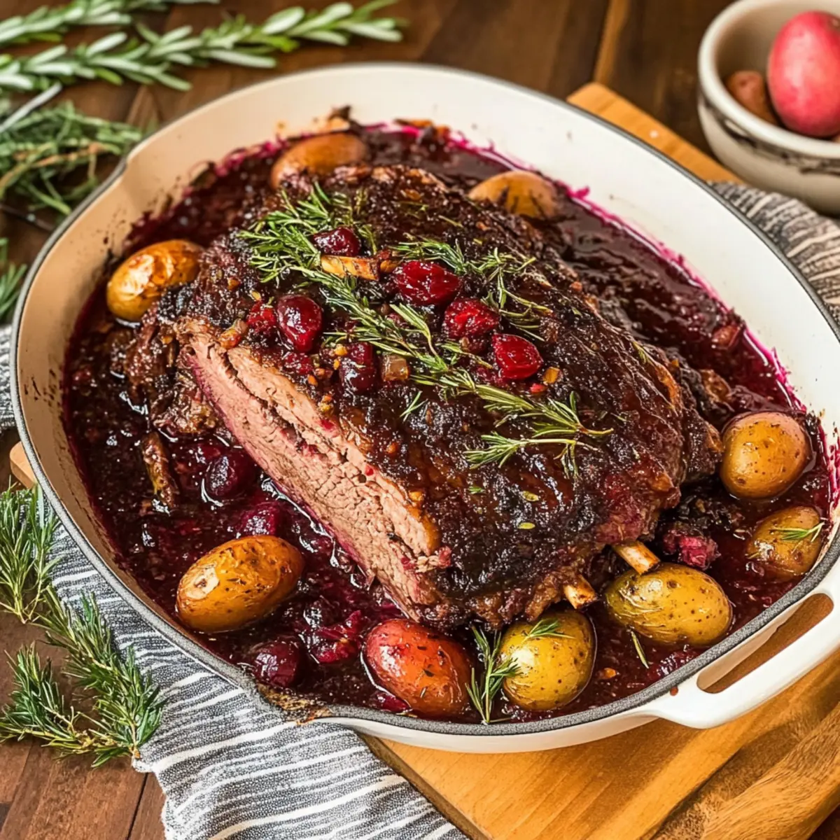 Cozy Cranberry Holiday Beef Brisket for Festive Feasts