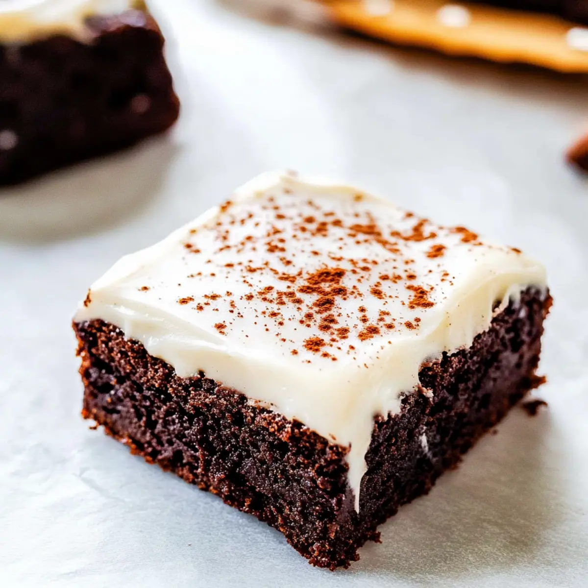 Gingerbread Brownies with Eggnog Frosting for Festive Bliss