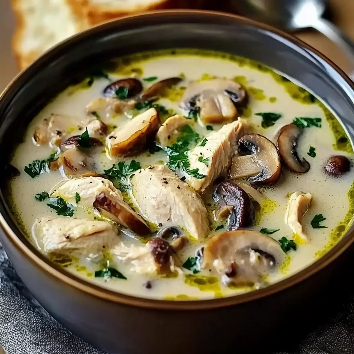 Rotisserie Chicken Mushroom Soup