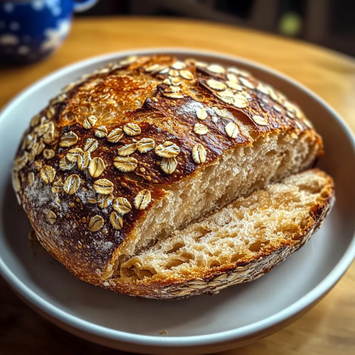 Soft and Chewy Honey Oat Sourdough Bread for Cozy Mornings