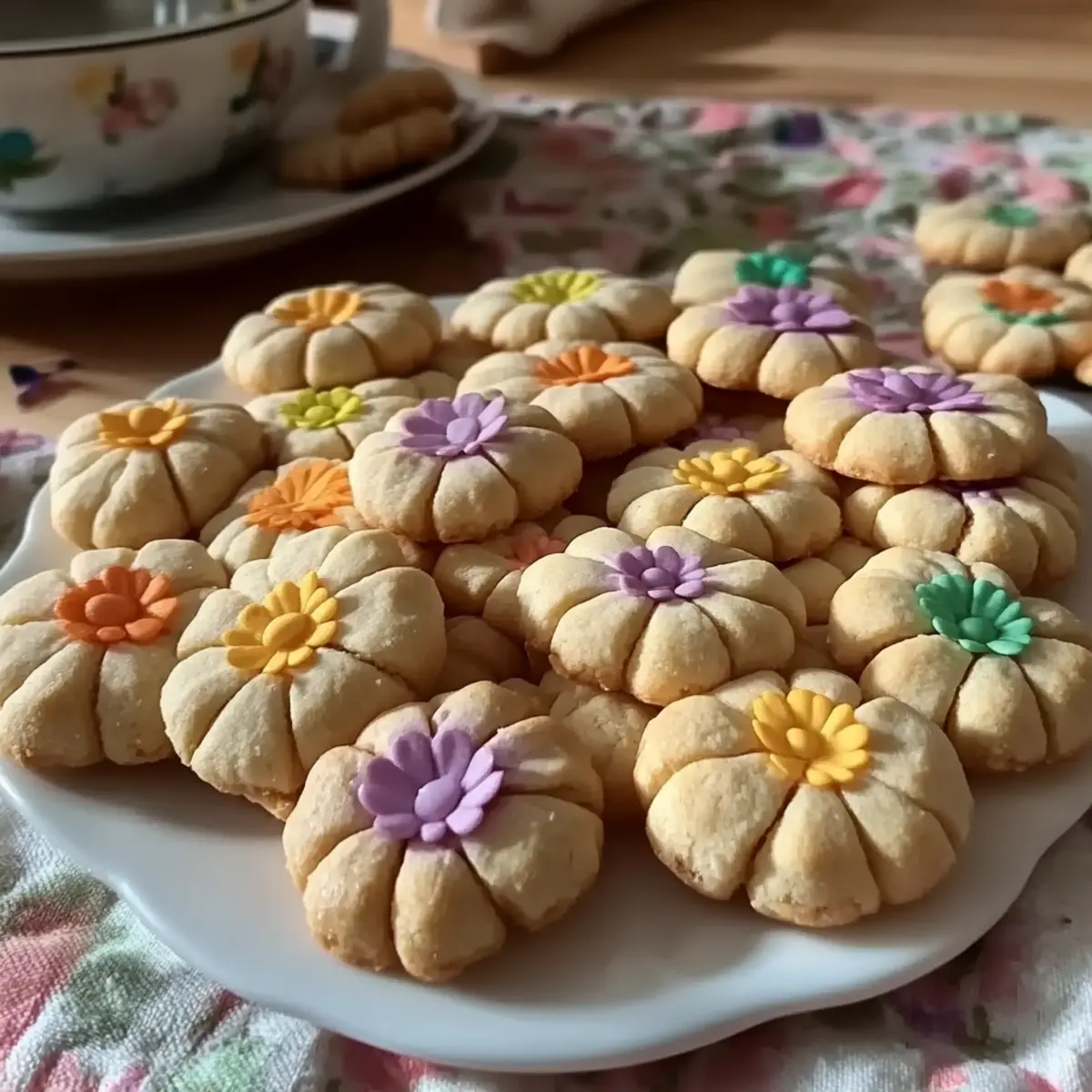 Spring Flower Shortbread Cookies for a Floral Flavor Burst