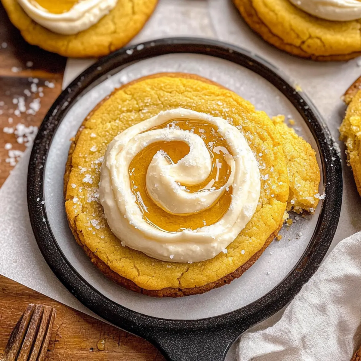 Chewy Cornbread Cookies with Honey Butter Frosting Bliss