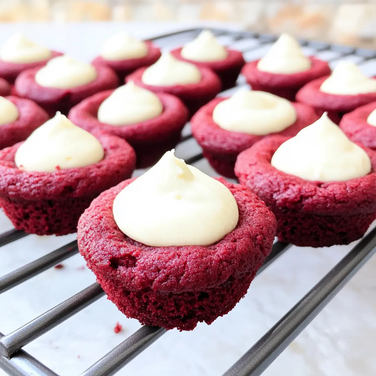 Decadent Red Velvet Cookie Cups with Creamy Frosting Delight