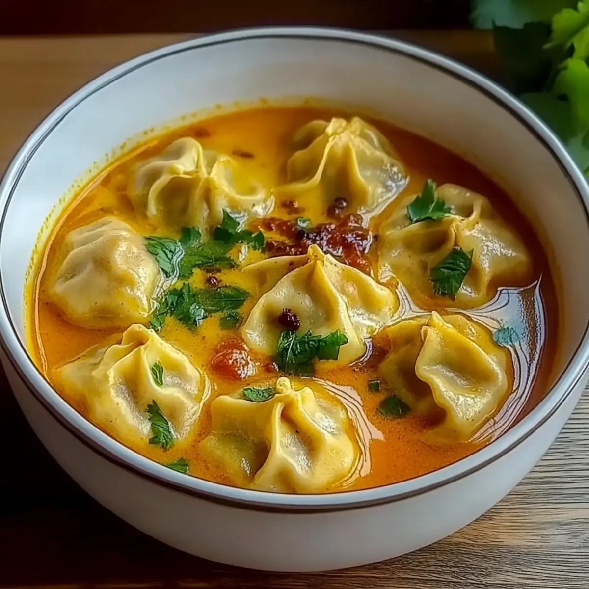 Dumplings Curry Soup