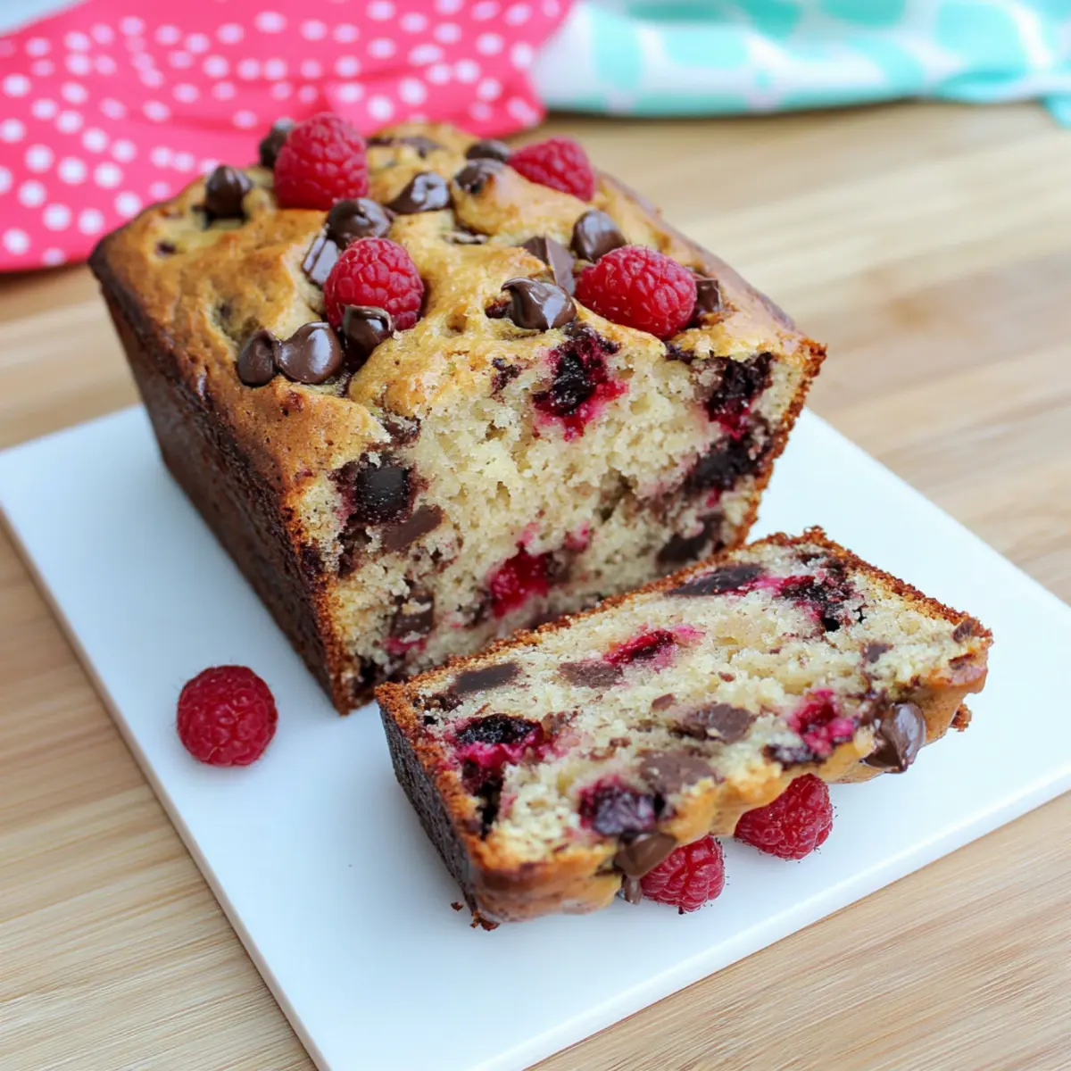 Raspberry Dark Chocolate Banana Bread for a Sweet Escape