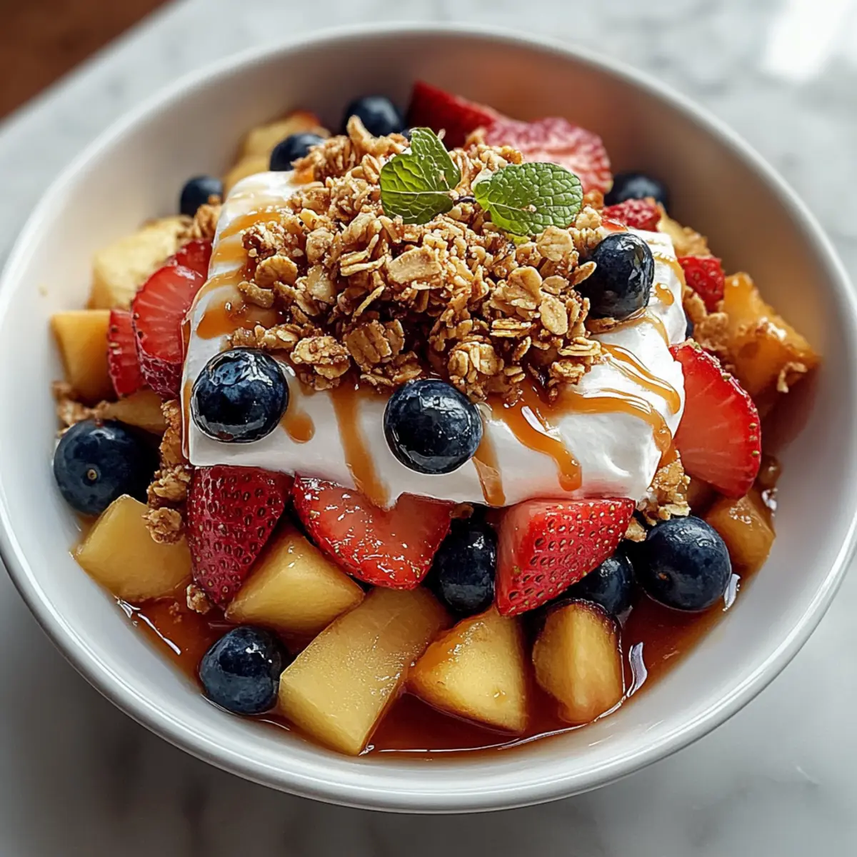 Caramel Crunch Cheesecake Fruit Salad for Sweet Summer Bliss