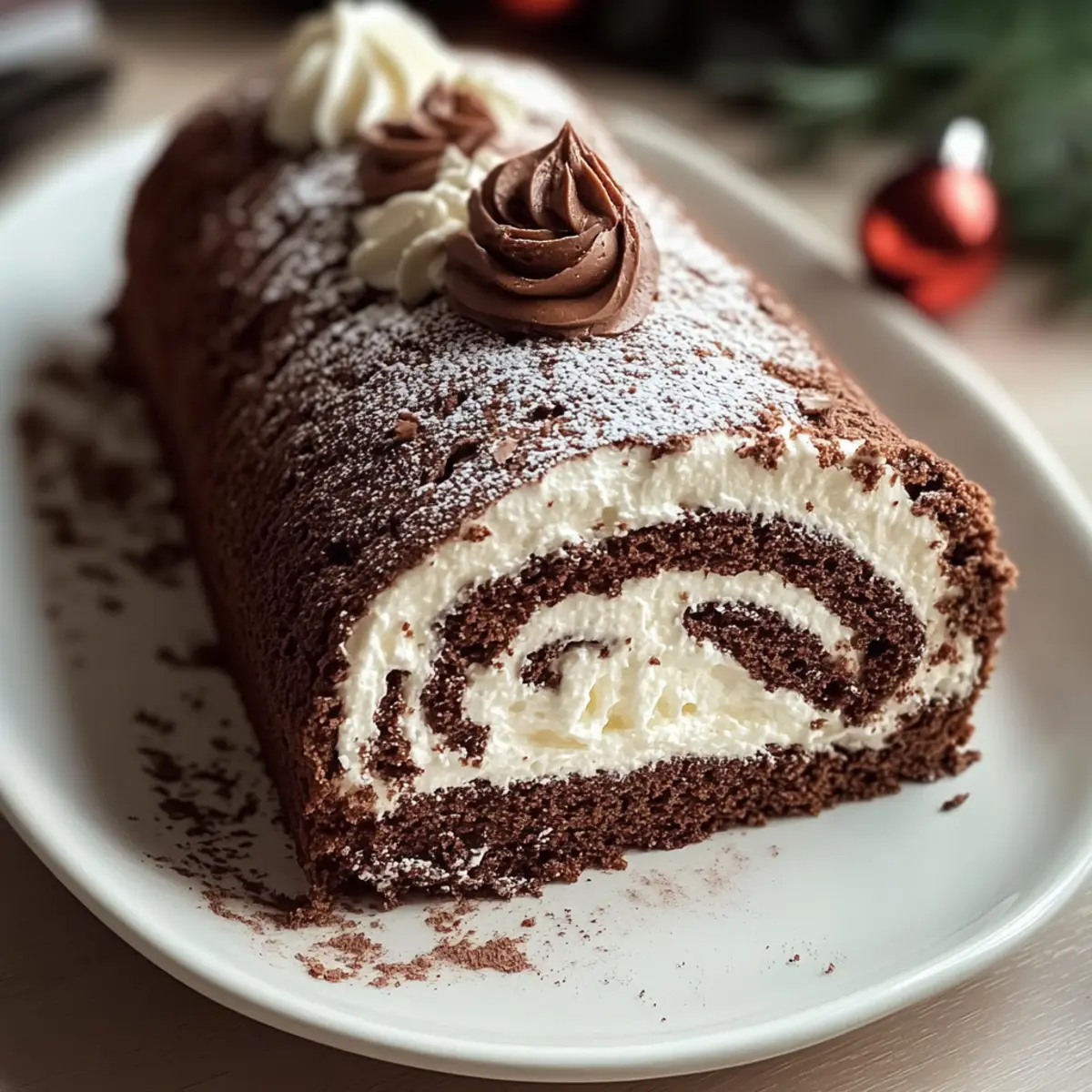 Irresistibly Decadent Christmas Yule Log Sheet Cake Recipe