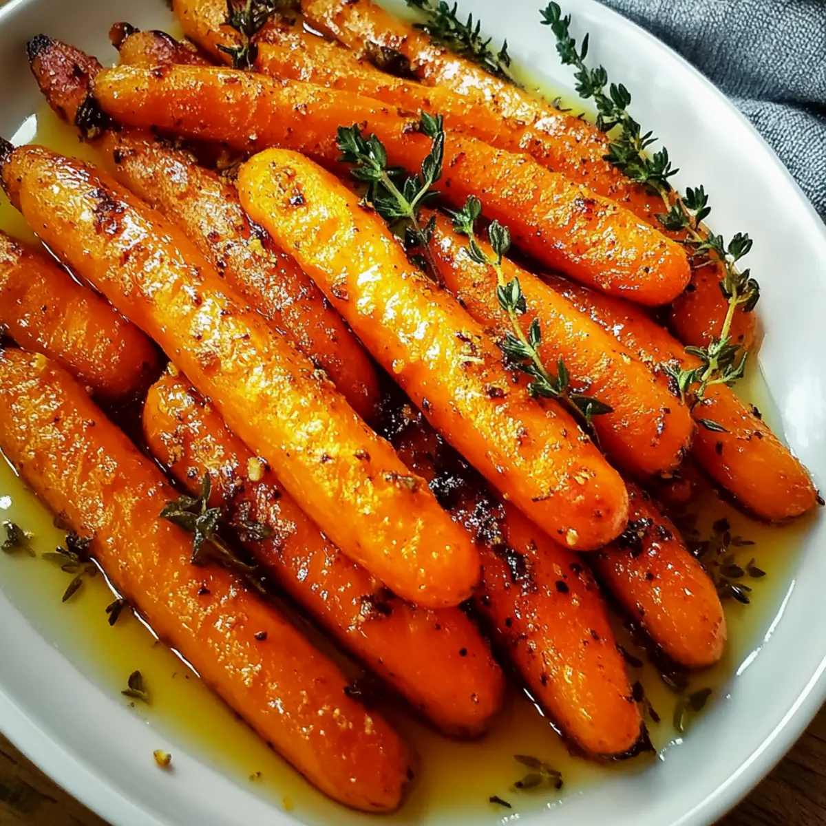 Honey Roasted Carrots with Thyme for a Sweet Savory Delight