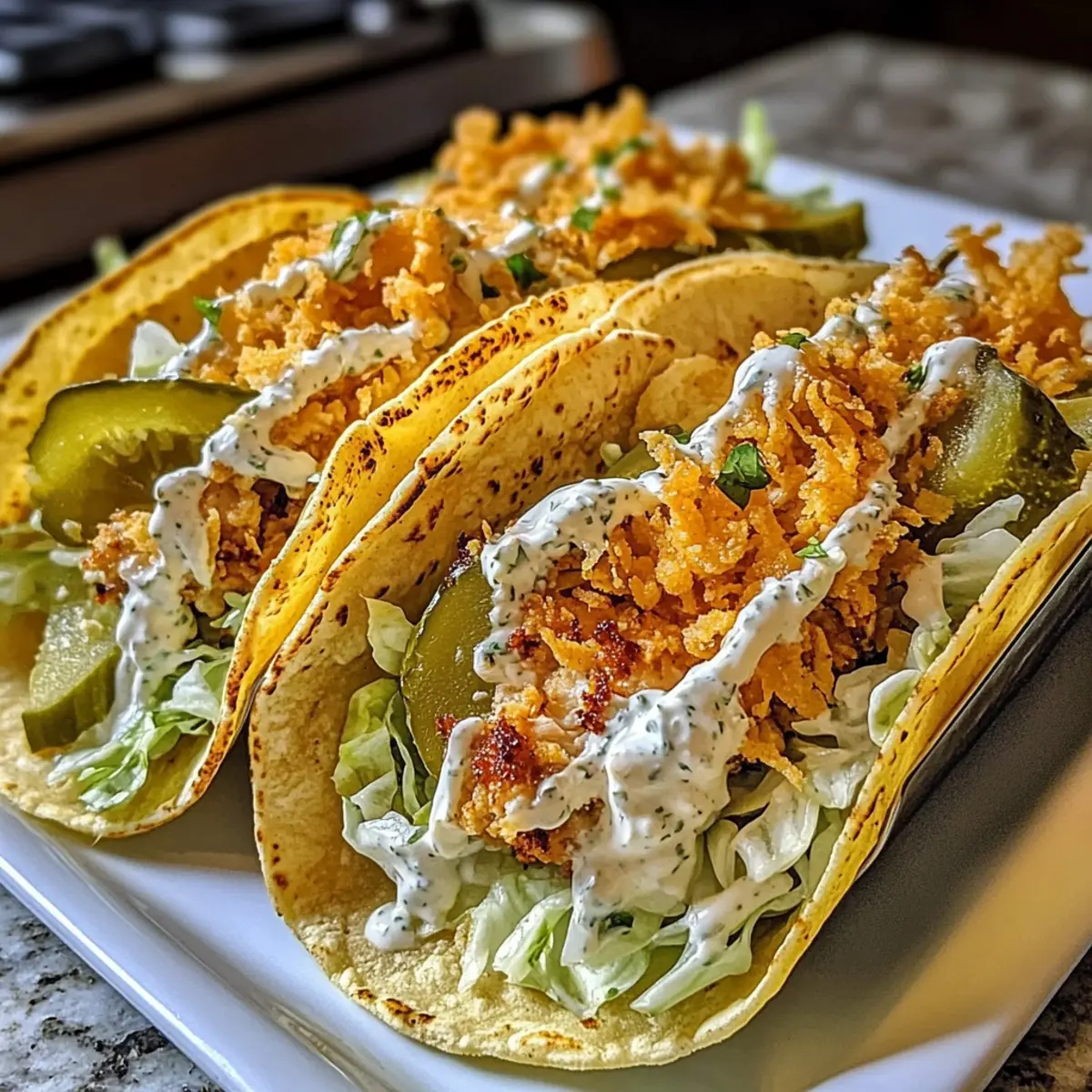 Dill Pickle Ranch Smash Chicken Tacos: A Flavorful Twist