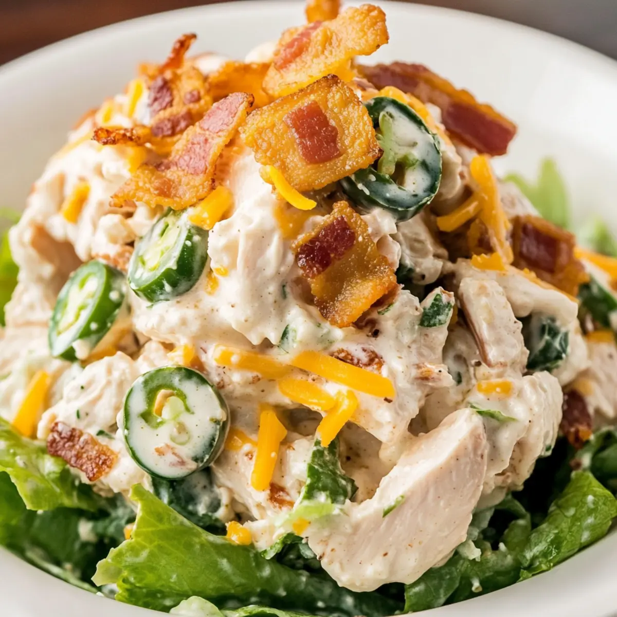Zesty Jalapeño Popper Chicken Salad That's Irresistibly Creamy