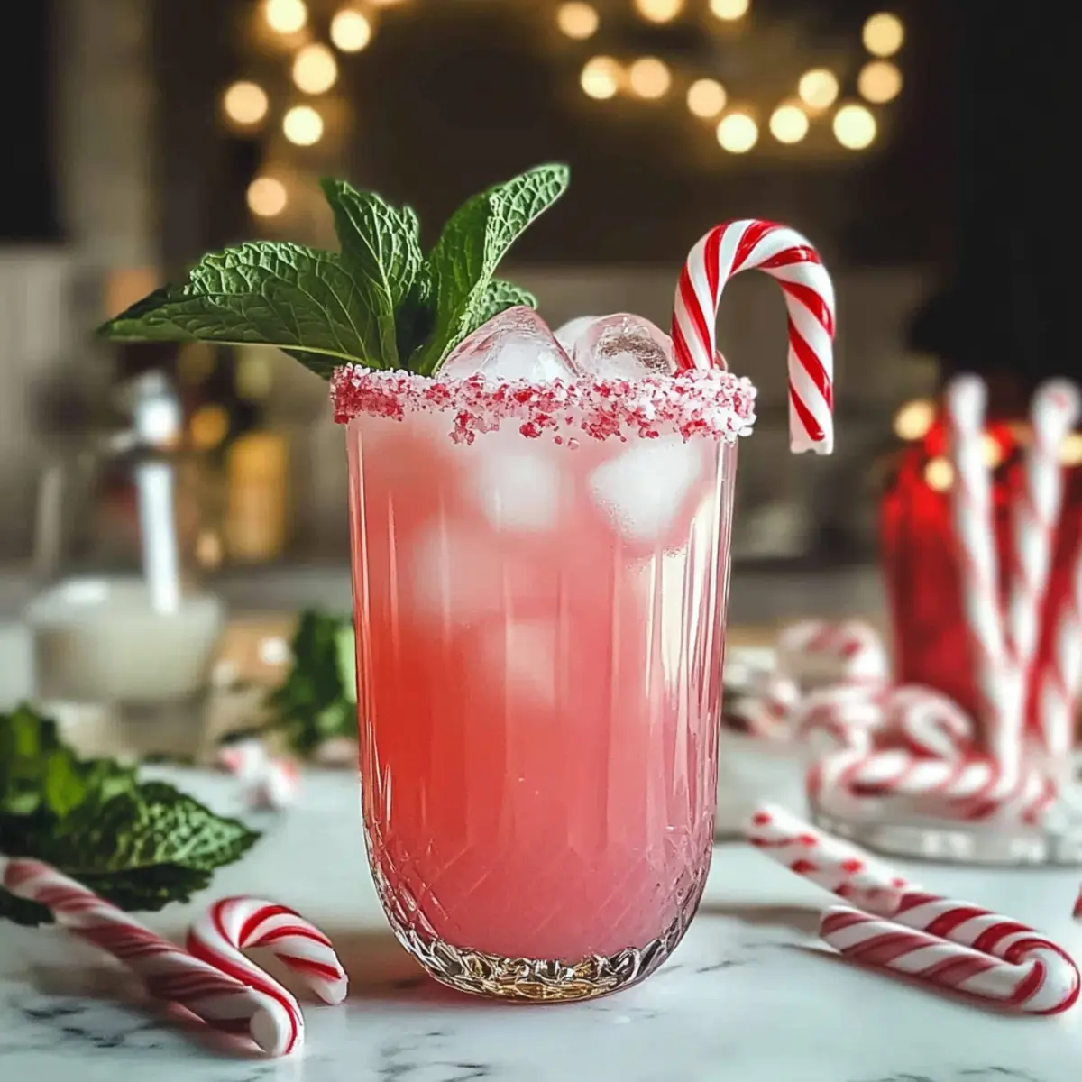 Festive Candy Cane Cooler Mocktail for a Refreshing Holiday Treat