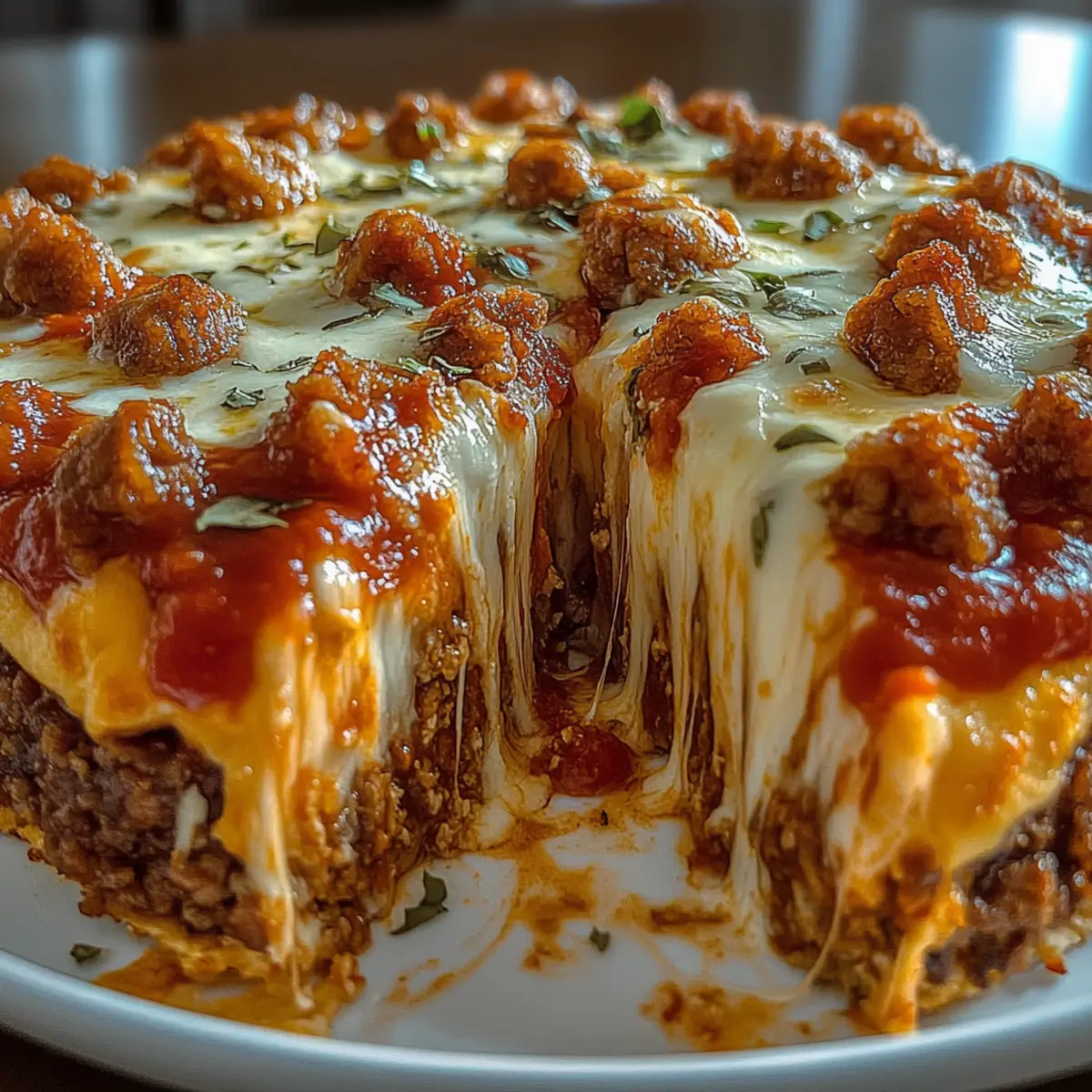 Irresistible Crustless Pizza Pie: High-Protein & Low-Carb Delight