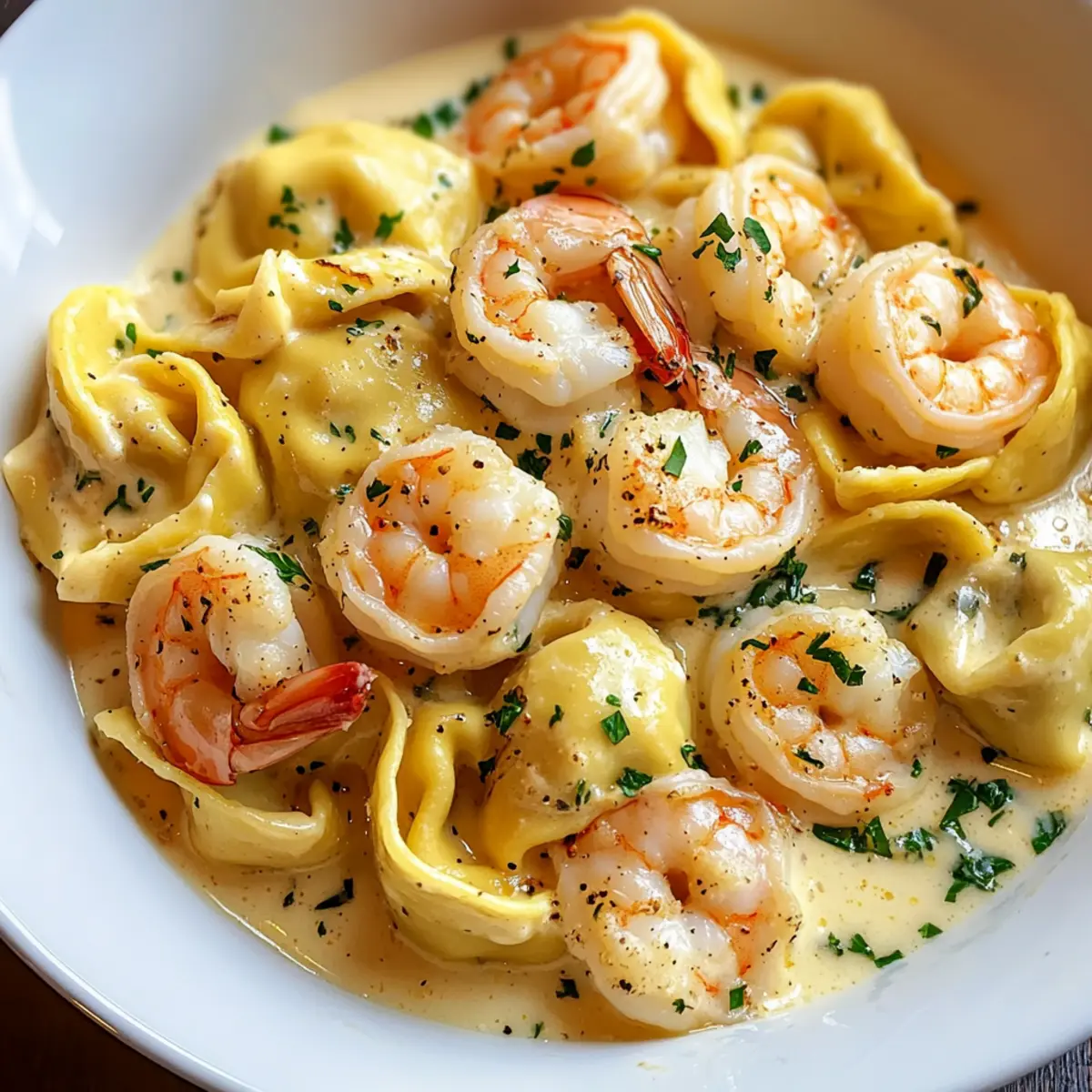 Shrimp Tortellini in Lemon Garlic Cream Sauce that's Irresistible
