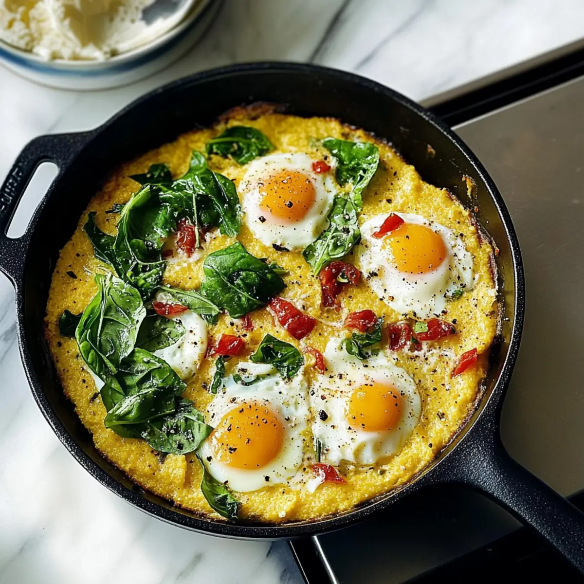 Creamy Corn Polenta With Baked Eggs for Cozy Comfort