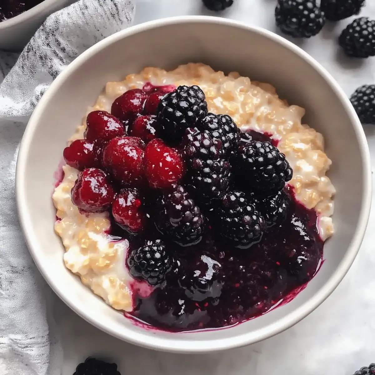 Creamy Custard Oats with Berry Compote for Cozy Mornings