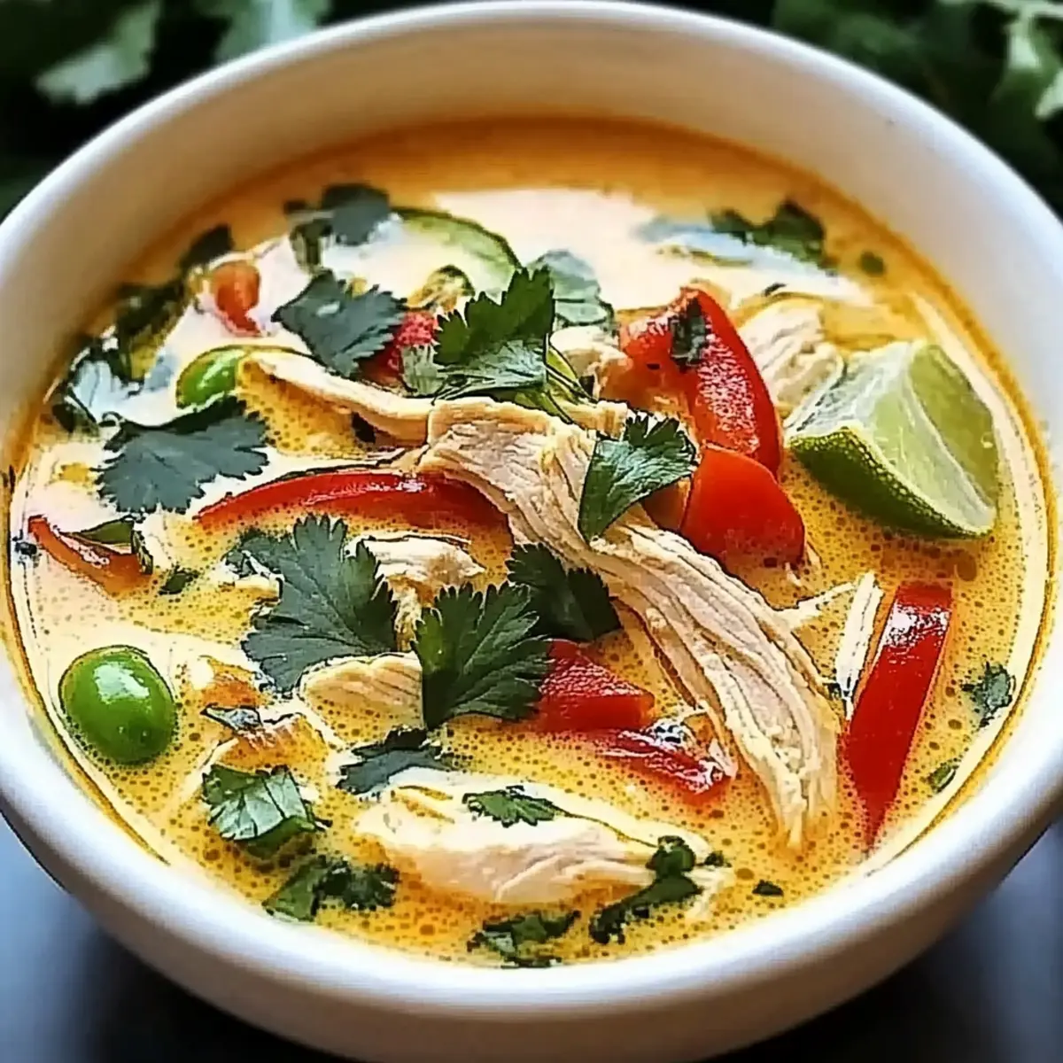 Crockpot Thai Coconut Chicken Soup for Ultimate Comfort