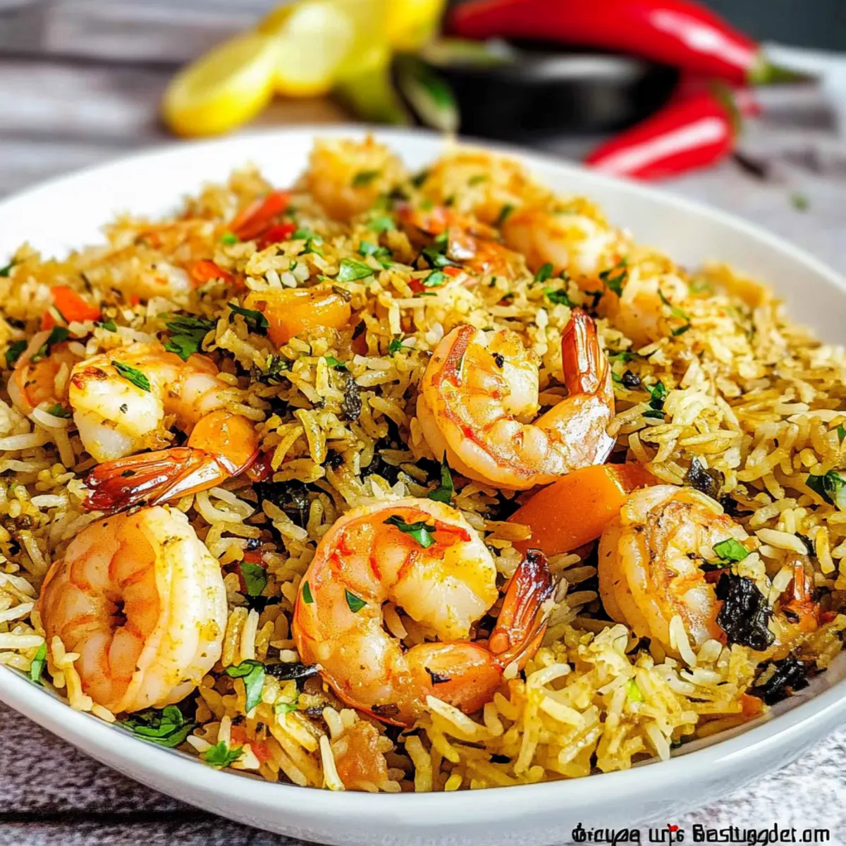 Delicious Shrimp Rice with Herbs for a Healthy Feast