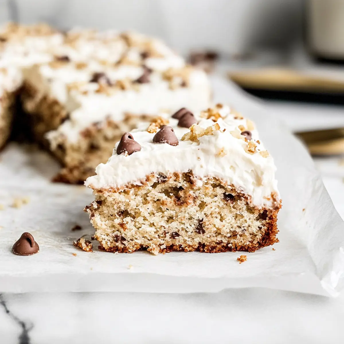 Irresistible Brown Butter Banana Chocolate Chip Bliss Cake
