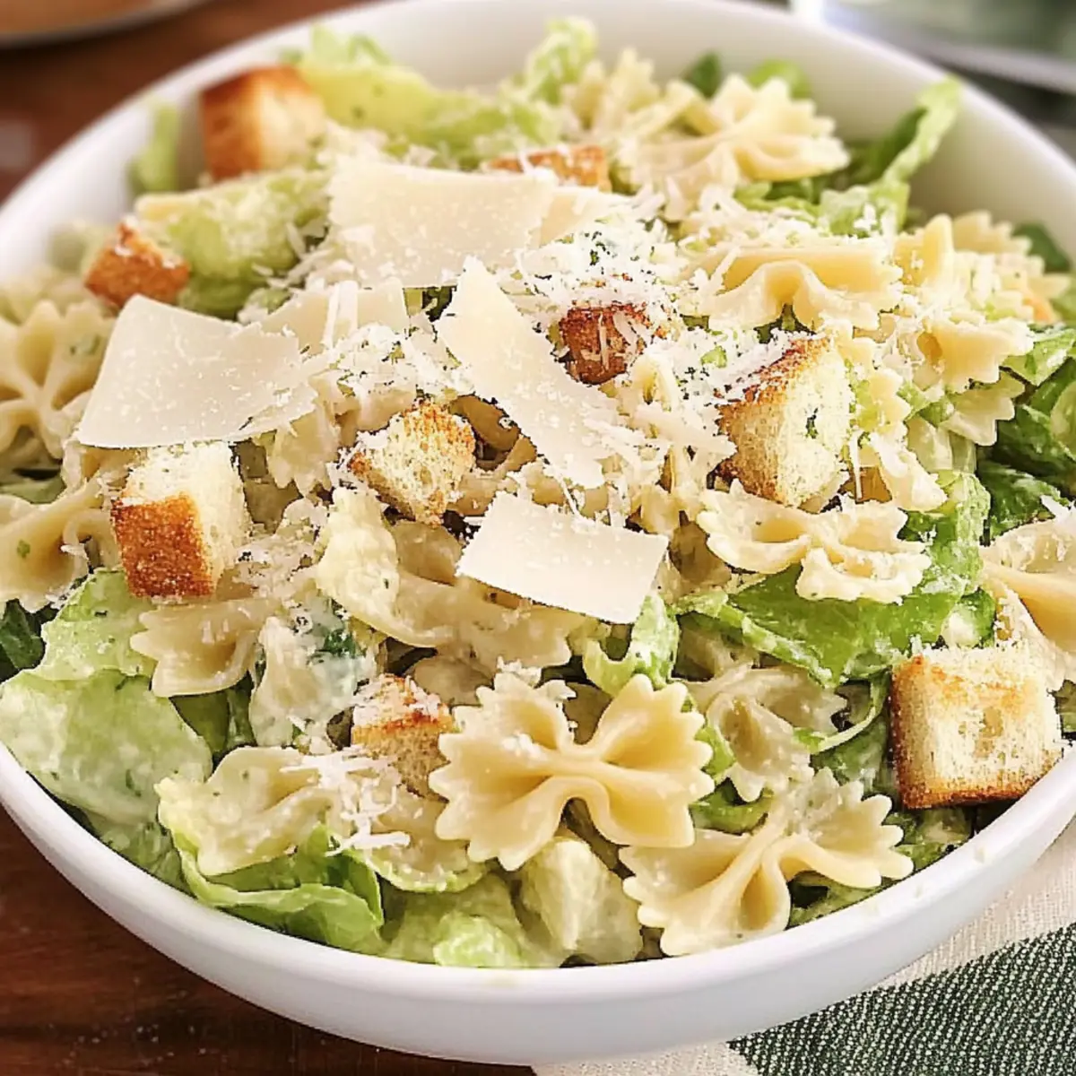 Deliciously Creamy Pasta Caesar Salad for Summer Fun