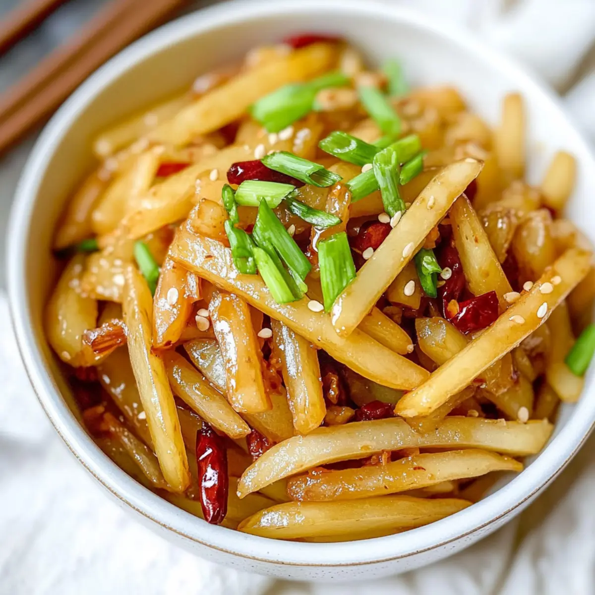 Szechuan Potatoes with Vinegar and Chili for Flavor Lovers