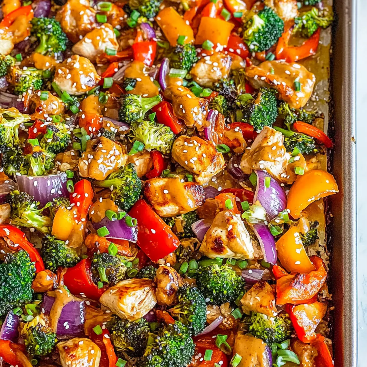 Delicious Thai Chicken Dinner on a Sheet Pan for Easy Cleanup