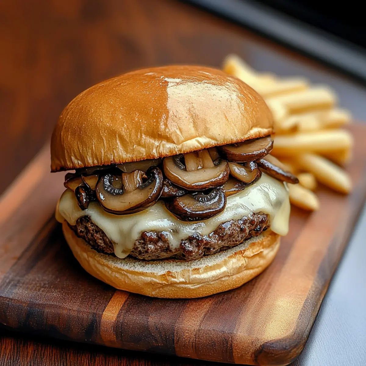 Savory Mushroom Swiss Burger for Ultimate Comfort Food Delight
