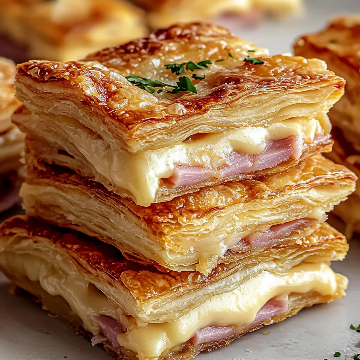 Crispy Ham & Cheese Puff Pastry Stacks for Effortless Entertaining