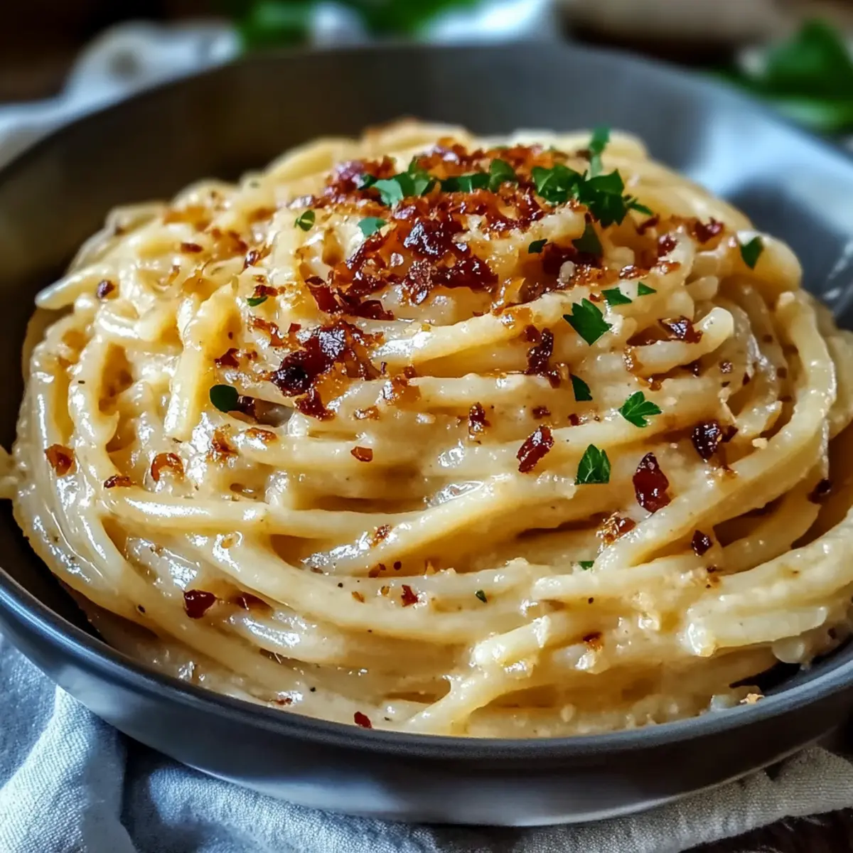 Caramelized Onion Pasta with Chili Oil: A Cozy Weeknight Delight