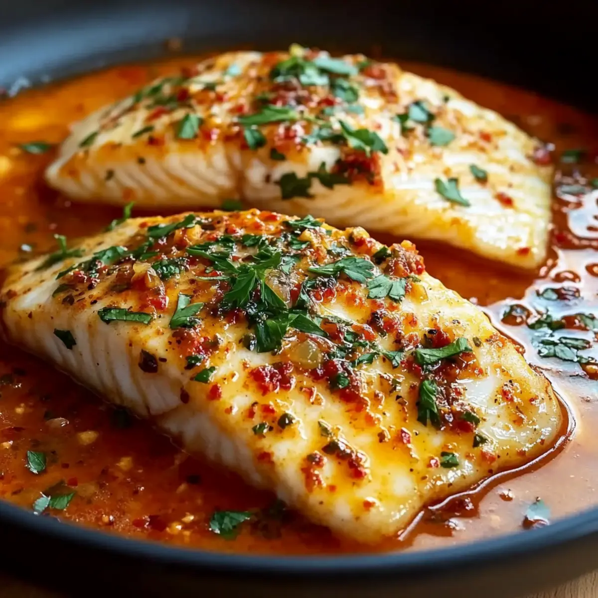 Savory Tilapia in Roasted Pepper Sauce for a Quick Feast