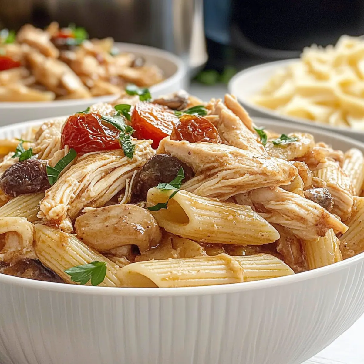 Heavenly Slow Cooker Balsamic Chicken Pasta for Busy Nights