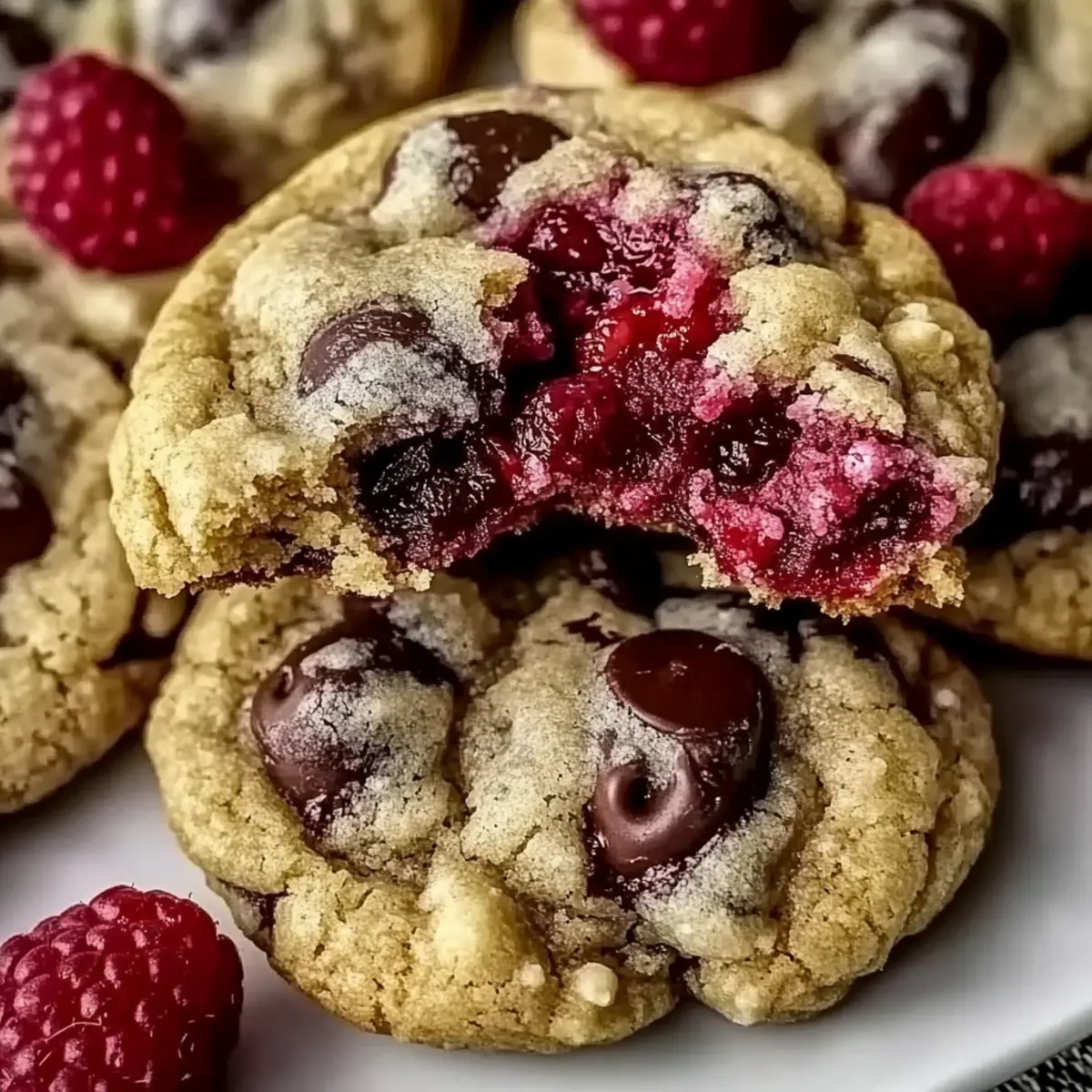Raspberry Chocolate Chunk Cookies: Sweet Bliss in Every Bite