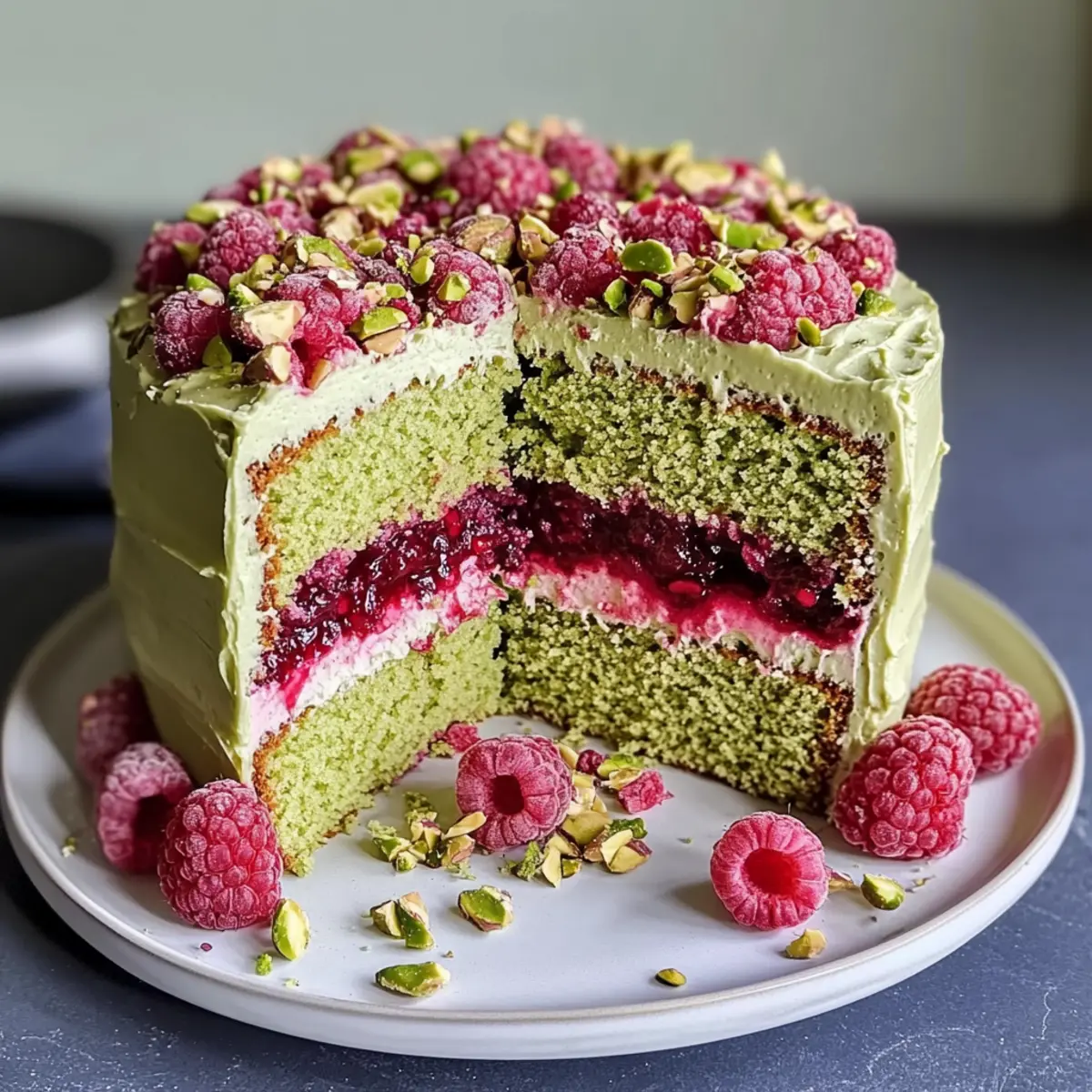 Pistachio Raspberry Cake: A Colorful Delight for Any Occasion
