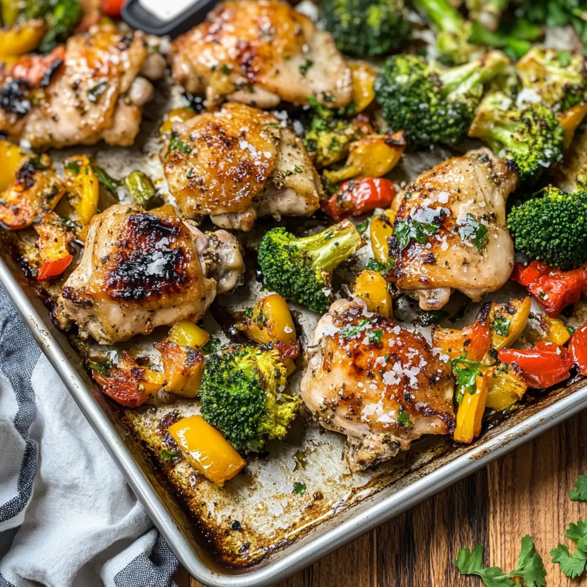 Sheet Pan Baked Balsamic Chicken with Colorful Veggies