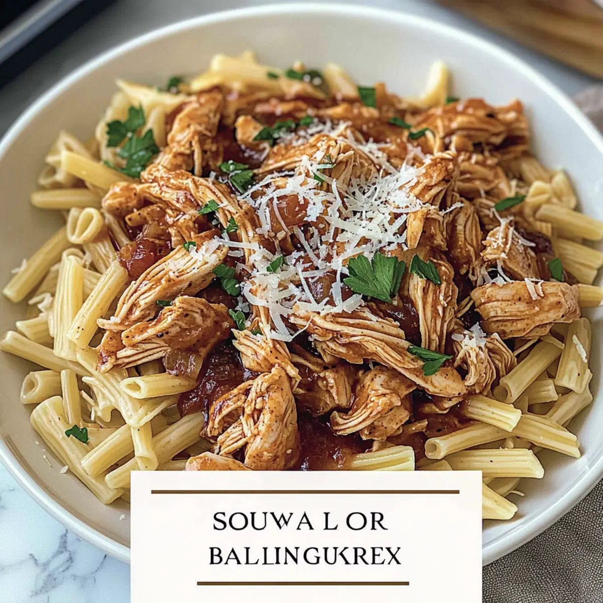 Flavor-Packed Slow Cooker Balsamic Chicken Pasta Delight