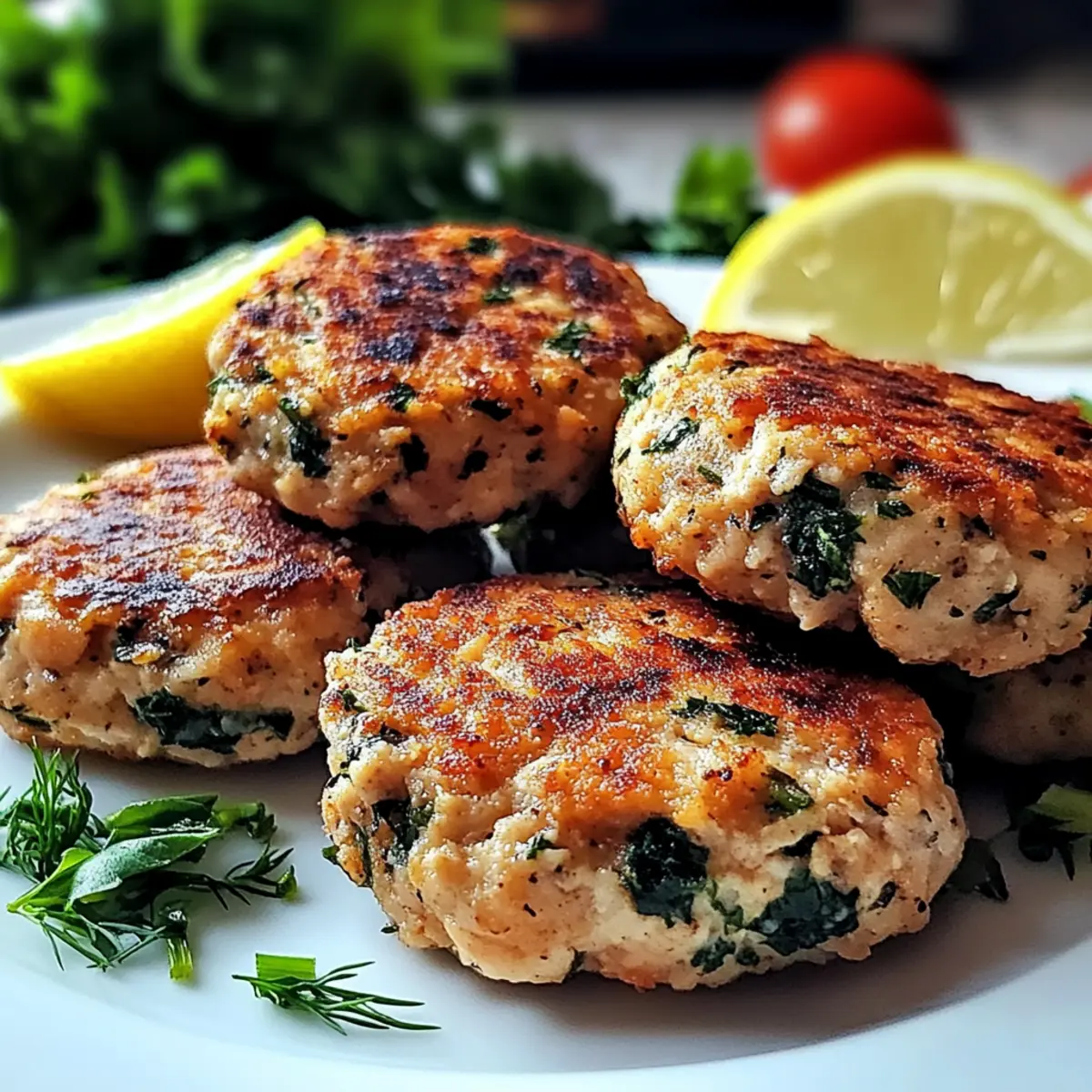 Mediterranean Chicken Patties for Healthy Flavorful Bites