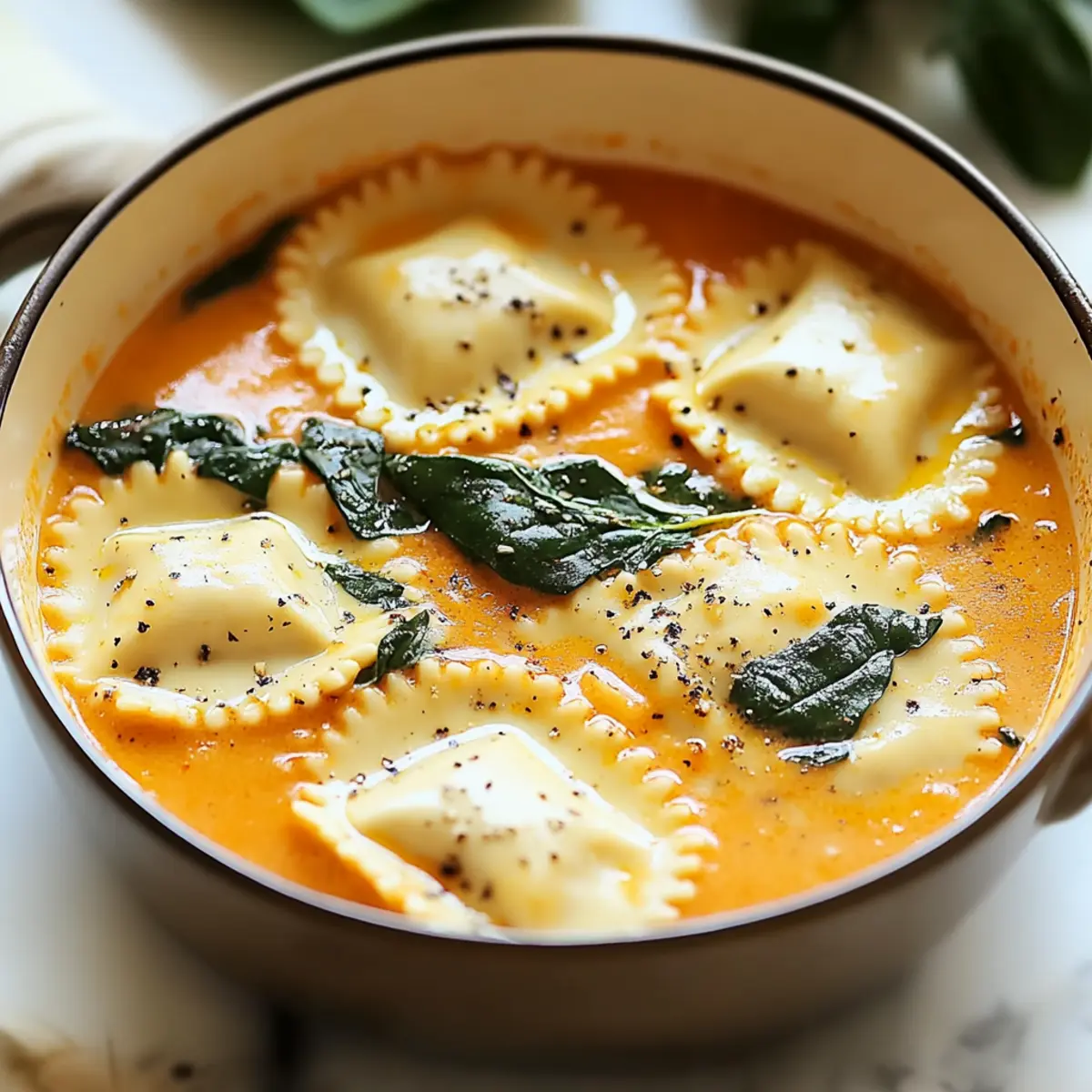 Cozy Up with Creamy Tuscan Ravioli Soup in 30 Minutes