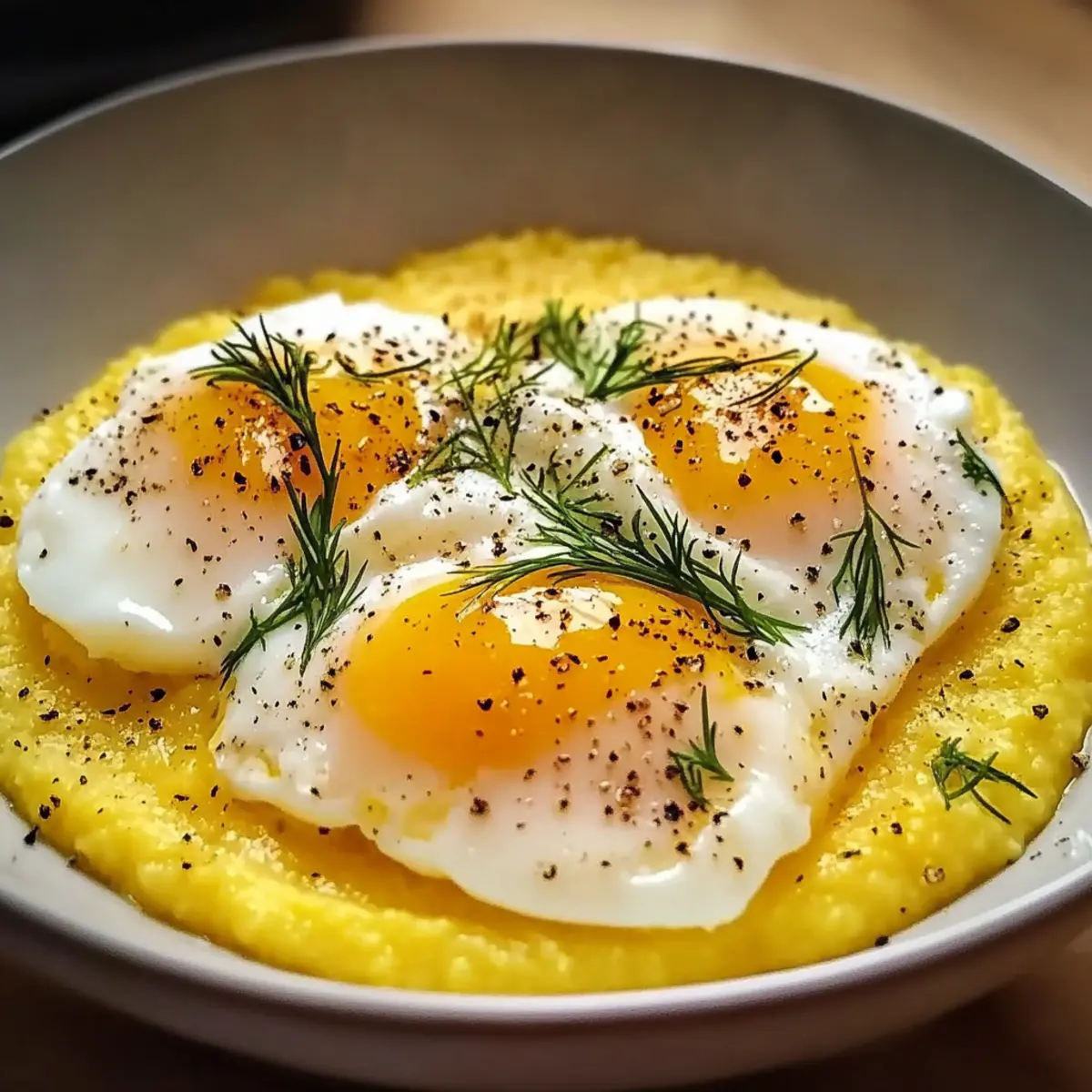 Creamy Polenta with Poached Eggs for Cozy Brunch Bliss