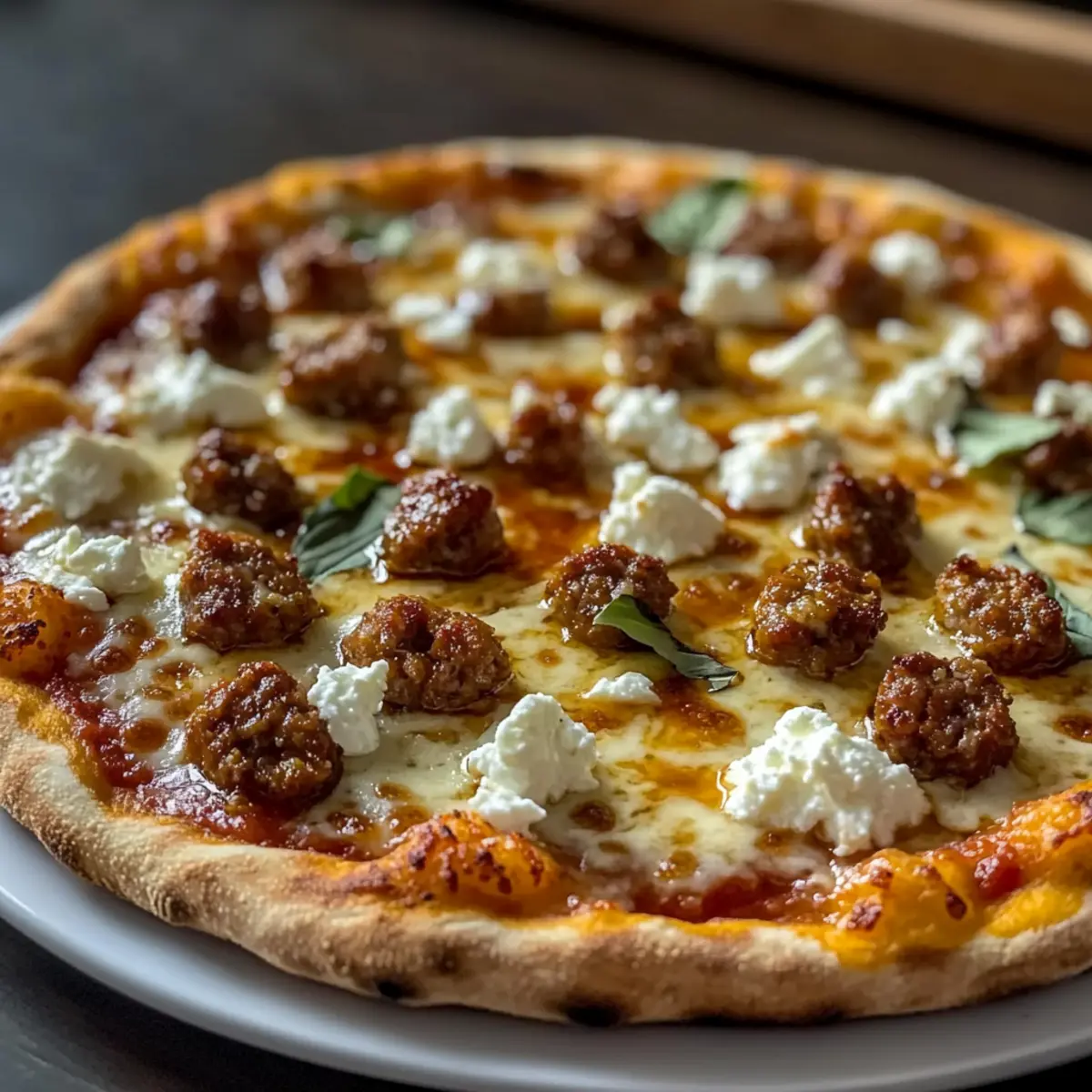 Irresistible Hot Sausage Feta Honey Pizza for Your Next Feast