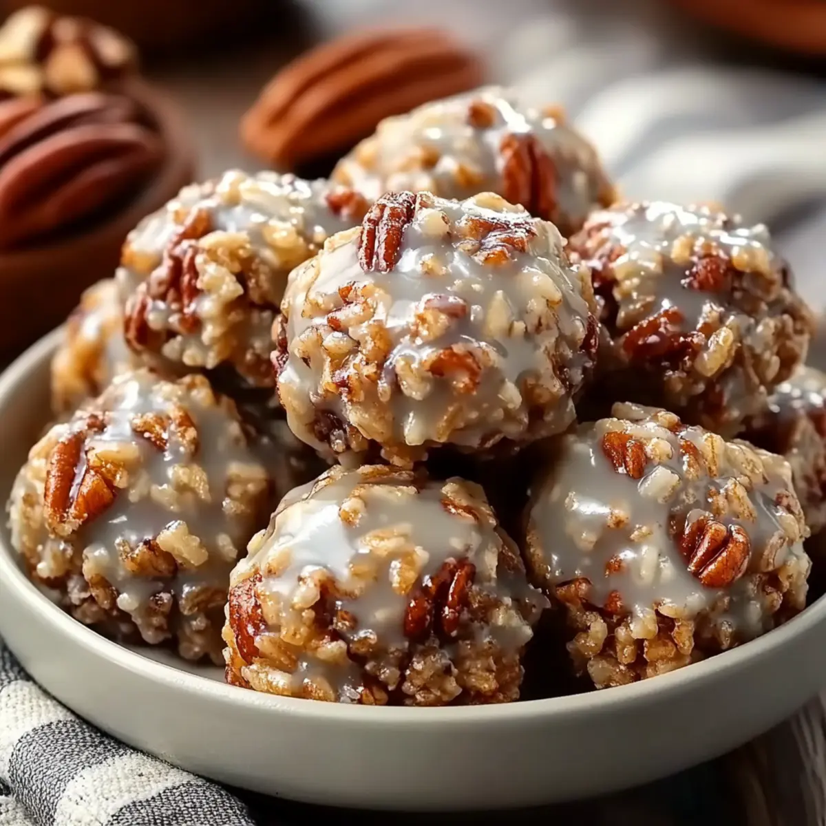 Pecan Crunch Glazed Bites: Irresistibly Crunchy and Sweet