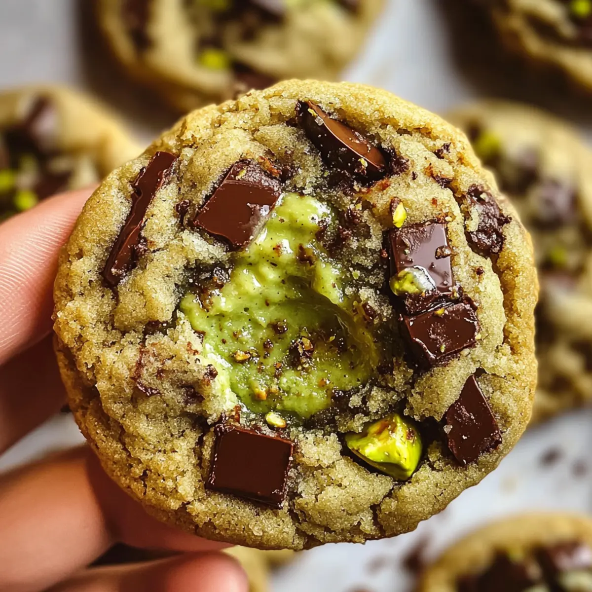 Irresistibly Gooey Pistachio Cream Cookies to Savor